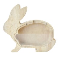 Tpster Κουμπαράς Ξύλινος Μπεζ 18x15cm 34981