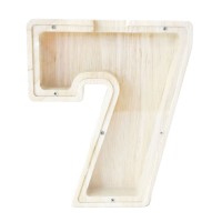 Tpster Κουμπαράς Ξύλινος Μπεζ 18x15cm 34994