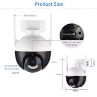 Jortan IP Κάμερα Παρακολούθησης 1080p Full HD Αδιάβροχη με Ηχείο ZH-8189XM