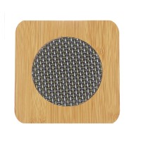 Tpster Στρογγυλό Σουβέρ Ξύλινο Γκρι 15cm 31526