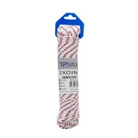 Tpster Σχοινί Πλεκτό 4mm 30m 34255-λευκό