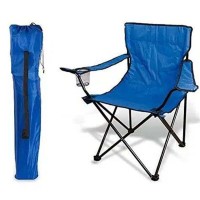 Camping Πτυσσόμενη Ξαπλώστρα-Πολυθρόνα Παραλίας Μπλε 48x47x80εκ. GET-CB33688-OEM