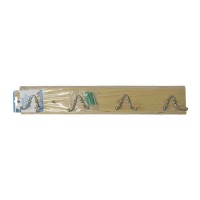 AGC Κρεμάστρα Τοίχου Ξύλινη 4 Θέσεων 00404224 5cm 6τμχ