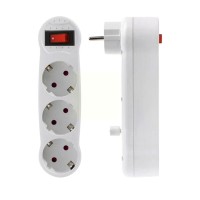 Aigostar Πολύπριζο 3 Θέσεων με Διακόπτη Λευκό MRE 106592