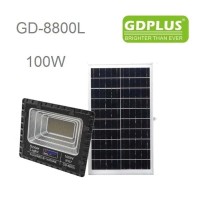GDPLUS GD-8800L Στεγανός Ηλιακός Προβολέας LED 100W Ψυχρό Λευκό 6500K με Φωτοκύτταρο και Τηλεχειριστήριο IP67 GD-8800L