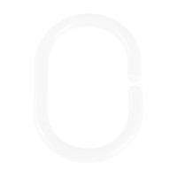 Tpster 35842 Κρίκοι Κουρτίνας Μπάνιου Λευκοί 8τμχ