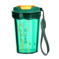 Tpster Κούπα Πλαστική με Καπάκι Πράσινη 390ml 36405-2 5828079364053