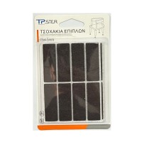 Tpster Τσοχάκια Ορθογώνια με Αυτοκόλλητο 15x45mm 16τμχ 34781