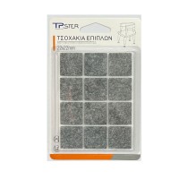 Tpster Τσοχάκια Τετράγωνα με Αυτοκόλλητο 22x22mm 24τμχ 34755
