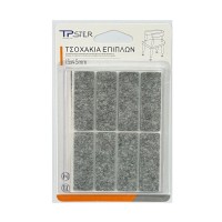 Tpster Τσοχάκια Ορθογώνια με Αυτοκόλλητο 15x45mm 16τμχ 34760