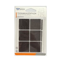 Tpster Τσοχάκια Τετράγωνα με Αυτοκόλλητο 30x30mm 12τμχ 34778