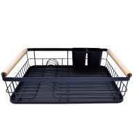 Tpster Στεγνωτήρας Νεροχύτη σε Μαύρο Χρώμα 44x32x12cm 36276