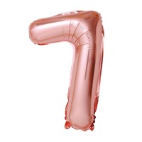 Μπαλονια Foil Αριθμο 7 Ροζ Χρυσο 80cm 37630 Tpster