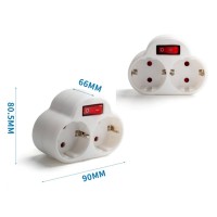 Aigostar Ταφ Ασφαλείας 2 Θέσεων με Διακόπτη Λευκό 519249