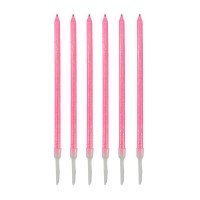 Σετ Κερι Γενεθλιων Ροζ 16.5cm 6pcs 36901 Tpster
