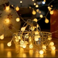 50 χριστουγεννιατικα Λαμπάκια LED 5μ.+0,3μ. Σφαιρικά 4 χρώματα RGBY σε Σειρά με 8 Προγράμματα