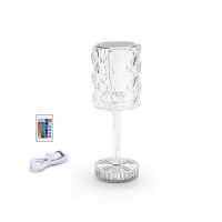 Aigostar Διακοσμητικó φωτιστικό LED Φορητό Mood 1W RGB Σχήμα τριαντάφυλλου με τηλεχειριστήριο MRE 306854