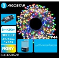 800 Λαμπάκια LED Πολύχρωμα σε Σειρά 530529 Aigostar