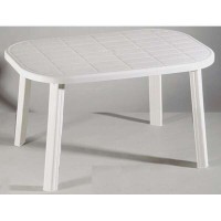 ΤΡΑΠΕΖΙ ΠΛΑΣΤΙΚΟ ΟΒΑΛ ΛΕΥΚΟ 80cm Χ 125cm  Homestyle ΜΒ 107126
