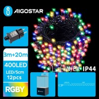 300 Χριστουγεννιατικα Λαμπάκια LED 15μ.+3μ. 4 Χρώματα RGBY σε Σειρά με 8 Προγράμματα