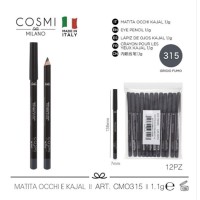 COSMI MATITA MILANO OCCHI E KAJAL N.315 GRIGIO FUM 1000360-TS SZ