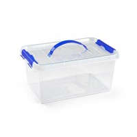 STORAGE BOX 8LT WITH CLIP ON LID AND HANDLE TRANSPAREN PF-1156706-TS SZ