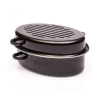 ΓΑΣΤΡΑ ΕΜΑΓΙΕ ΟΒΑΛ ΜΕΣΣΑΙΑ 40cm x 28cmx 17cm BLACK 3807380-TS SZ
