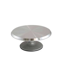 ΒΑΣΗ ΤΟΥΡΤΑΣ ΠΕΡΙΣΤΡΕΦΟΜΕΝΗ ΑΛΟΥΜΙΝΙΟΥ 35cm SILVER 735331035-TS SZ