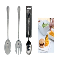 ΣΕΤ ΣΕΡΒΙΡΙΣΜΑΤΟΣ ΣΑΛΑΤΑΣ 21.3CM 2PCS SILVER 33035 TPSTER-TS SZ