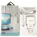 Treqa Φορτιστής με 2 Θύρες USB-A και Καλώδιο micro USB Λευκός (CH-631)