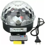 Disco Ball Bluetooth Bluetooth Διακοσμητικό Φωτιστικό Party Light LED Mp3 Player/microSD/USB σε Μαύρο Χρώμα 162261