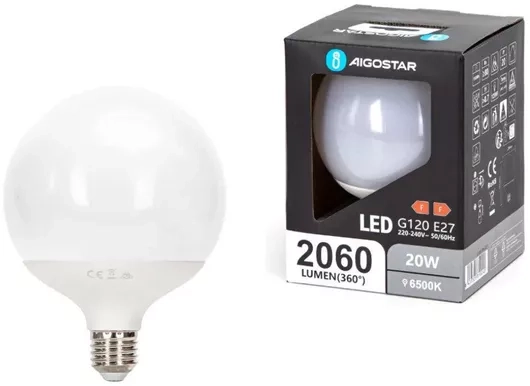 1731598113_mrelephant_6476983 Aigostar Λάμπα LED για Ντουί E27 και Σχήμα G120 31024 - Image 1