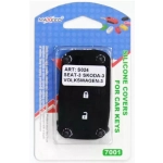Θήκη Κλειδιού από Σιλικόνη με 3 Κουμπιά για Seat / Skoda / VW σε Μαύρο Χρώμα 24479