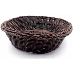 ΚΑΛΑΘΙ ΣΤΡΟΓΓΥΛΟ RATTAN 24cm ΣΚΟΥΡΟ ΚΑΦΕ   735107