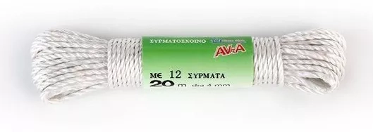 1735567151_mrelephant_6280079 Avra Σχοινί Απλώματος σε Λευκό Χρώμα 20m 734220-72/24 - Image 1