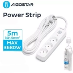 Aigostar Πολύπριζο Ασφαλείας 3 Θέσεων με Διακόπτη και Καλώδιο 5m 522746