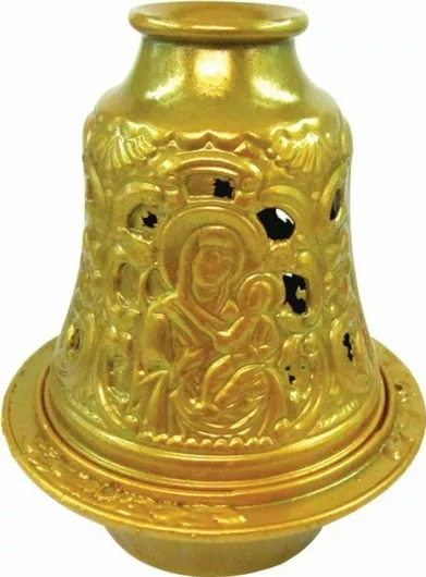 1738850709_mrelephant_6506648 AGC Καμπάνα Επιτραπέζιο Καντήλι Μεταλλικό Χρυσό 11x11x12εκ. 10601079-5 - Image 1