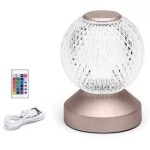 Aigostar Διακοσμητικó φωτιστικό LED Φορητό Mood 1W RGB Σχήμα μπάλας Με χρυσή βάση MRE 306878