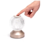 Aigostar Διακοσμητικó φωτιστικό LED Φορητό Mood 1W RGB Σχήμα μπάλας Με χρυσή βάση MRE 306878 - Image 3
