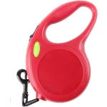 Nunbell Pet Πτυσσόμενο Λουρί/Οδηγός Σκύλου Ιμάντας σε Κόκκινο Χρώμα 5m 33948