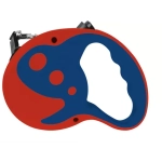 Nunbell Pet Πτυσσόμενο Λουρί/Οδηγός Σκύλου Ιμάντας σε Κόκκινο Χρώμα 5m 33955