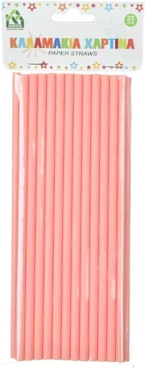 1744382103_mrelephant_46555595 Tpster Καλαμάκια Χάρτινα Ροζ 30655 25τμχ - Image 1