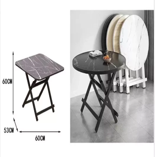 1744382103_mrelephant_58902833 ΠΤΥΣΣΟΜΕΝΟ ΤΡΑΠΕΖΙ 60*60*53CM ΜΑΥΡΟ SDS-27144-TS SZ - Image 1