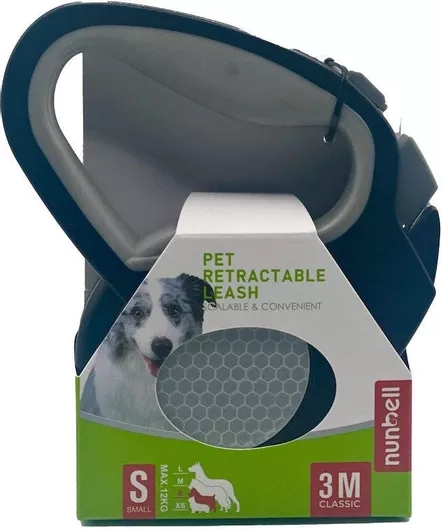 1744382112_mrelephant_52159597 Nunbell Pet Πτυσσόμενο Λουρί/Οδηγός Σκύλου Ιμάντας σε Γκρι Χρώμα έως 10kg TP33950 - Image 1