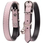 Nunbell Pet Κολάρο Σκύλου Δερμάτινο σε Ροζ χρώμα 25mm x 49cm 33963