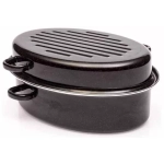 ΓΑΣΤΡΑ ΕΜΑΓΙΕ ΟΒΑΛ ΜΕΣΣΑΙΑ 40cm x 28cmx 17cm BLACK 3807380-TS SZ