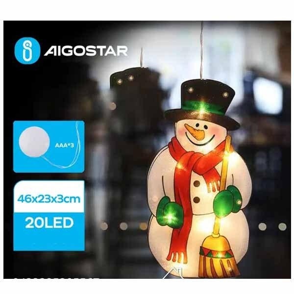 20231022201558_d7d6cfb0 Aigostar Χριστουγεννιάτικο Πλαστικό Φωτιζόμενο Διακοσμητικό Έλκηθρο Μπαταρίας 46x23x3εκ. - Image 1