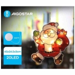 Aigostar Χριστουγεννιάτικο Πλαστικό Φωτιζόμενο Διακοσμητικό Αγιος Βασίλης Μπαταρίας 45x24.5x3εκ.
