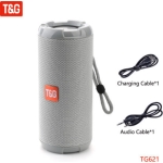 T&G TG-621 Ηχείο Bluetooth 5W με Ραδιόφωνο και Διάρκεια Μπαταρίας έως 4 ώρες Γκρι
