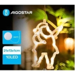 Aigostar Χριστουγεννιάτικο Πλαστικό Φωτιζόμενο Διακοσμητικό Άγιος Βασίλης Μπαταρίας 21x13x1εκ.